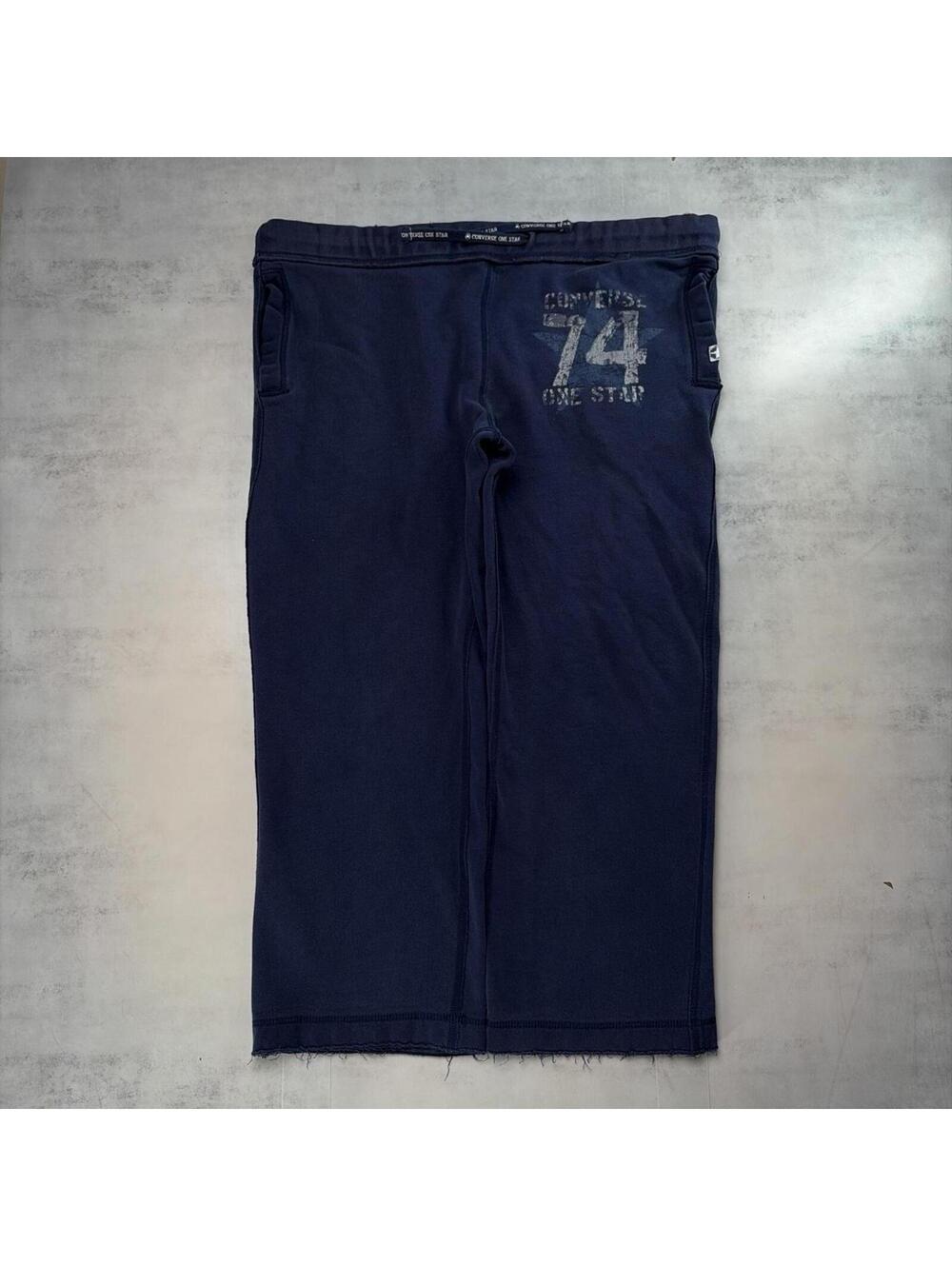 Y2K Navy Converse Grunge Gothic Skater Baggy Sweatpants